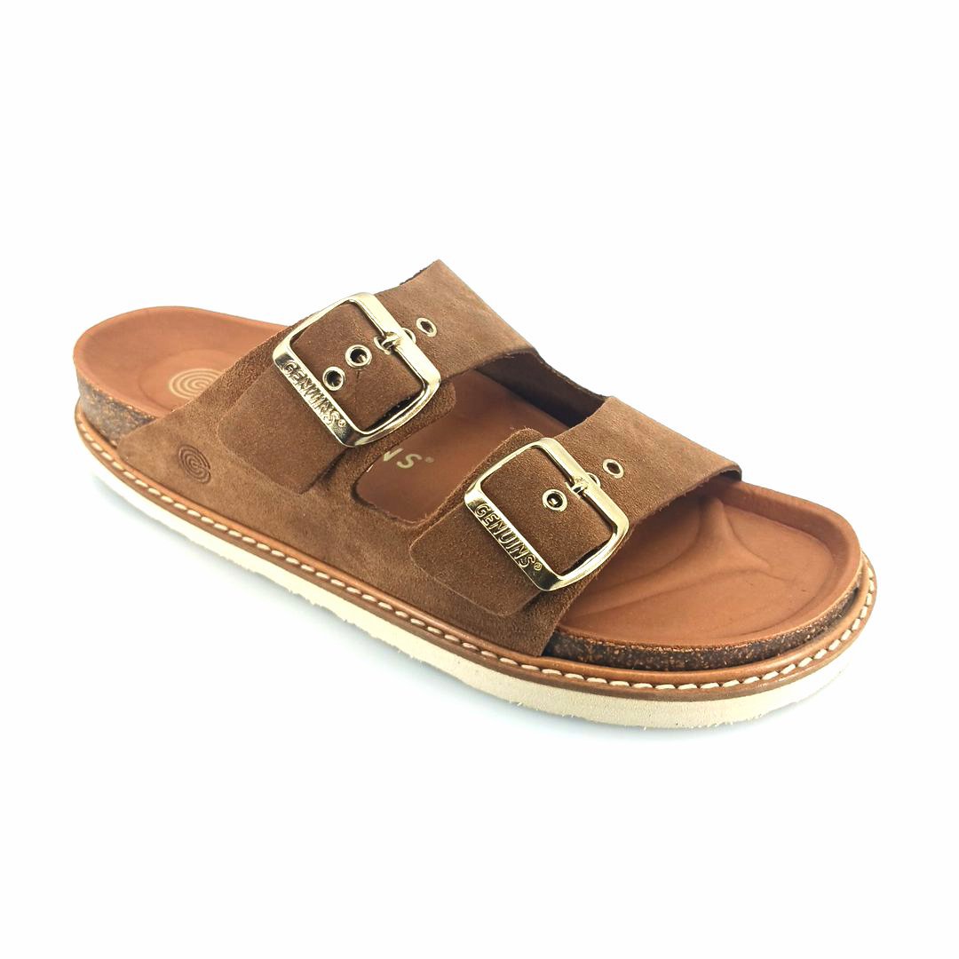 genuins-104860-taupe-1 Genuins 104860 (taupe suede δέρμα) γυναικεία πέδιλα