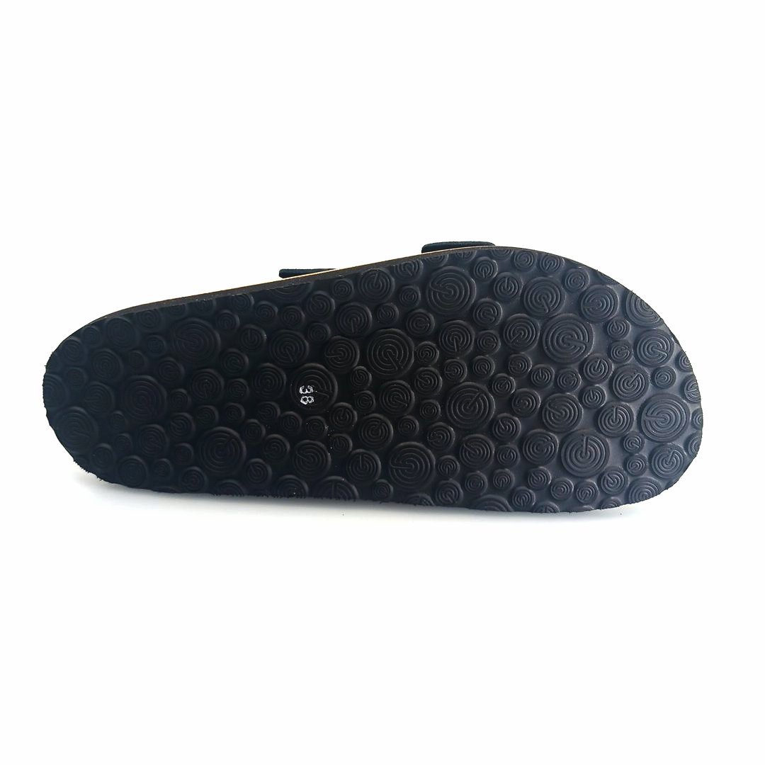 Genuins 105302 (μαύρο suede δέρμα) γυναικεία πέδιλα